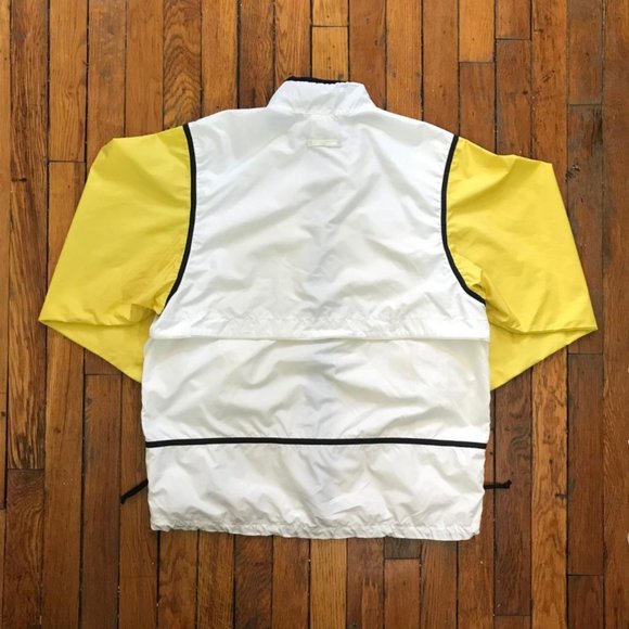 Rare Vintage 90s Nike ClimaFit Women Yellow White Black Color Block Track Jacket - Picture 3 of 4